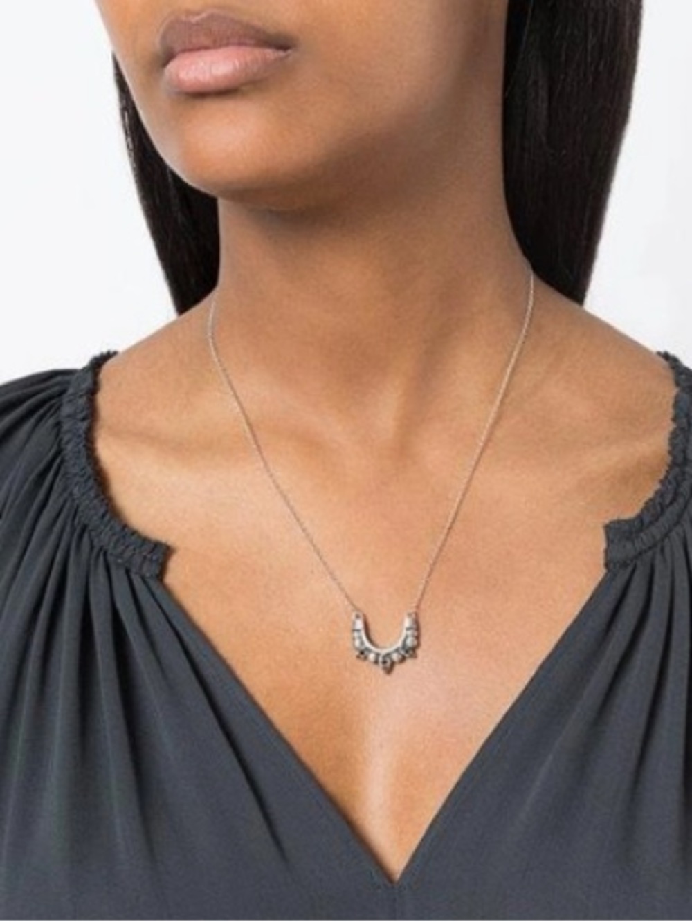 Pamela Love mini sterling silver tribal spike necklace - retails $230